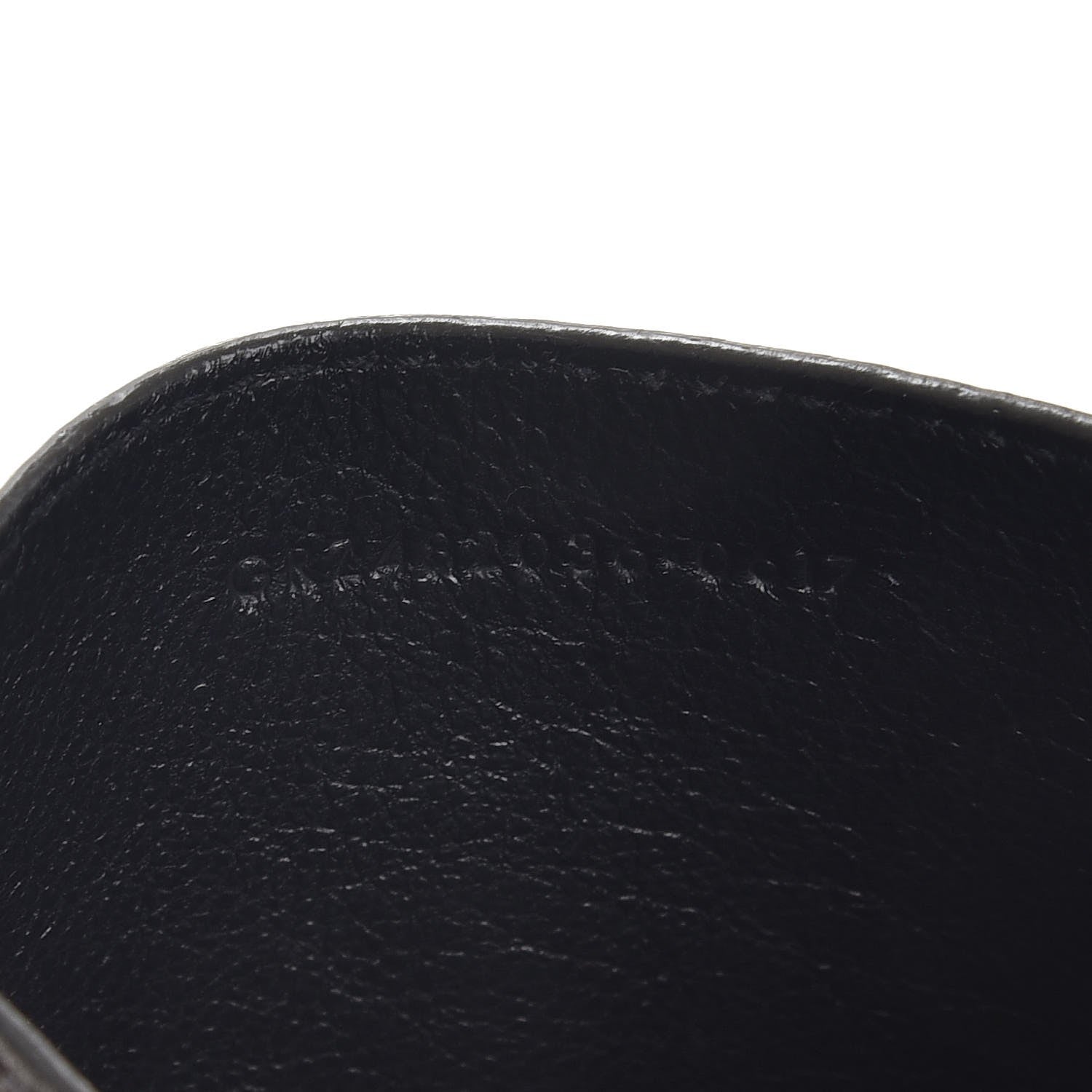 Saint Laurent Metallic Ribbed Calfskin Opium Monogram Credit Card Case Graphite 7 of 7