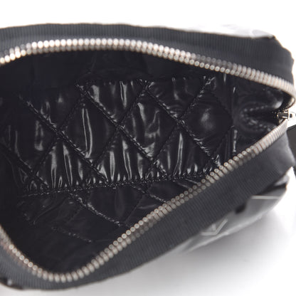 Chanel Coated Canvas Airline Cosmetic Pouch Black White 5 of 9