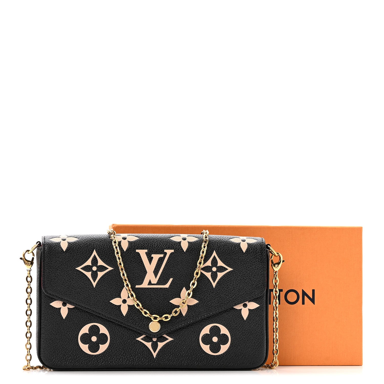Louis Vuitton Empreinte Monogram Giant Felicie Pochette Black Beige 14 of 14