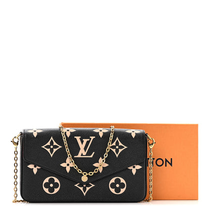 Louis Vuitton Empreinte Monogram Giant Felicie Pochette Black Beige 14 of 14