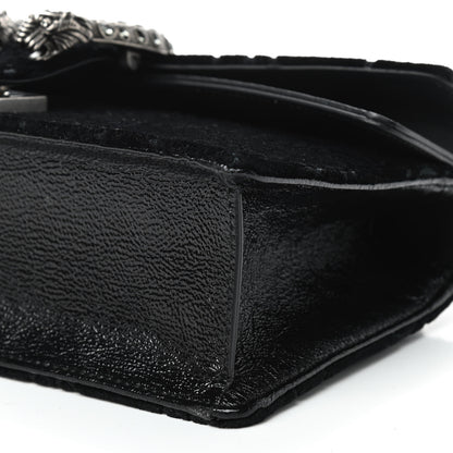Gucci Velvet Skipper Crystal GG Monogram Small Dionysus Shoulder Bag Black Black Diamond 7 of 9