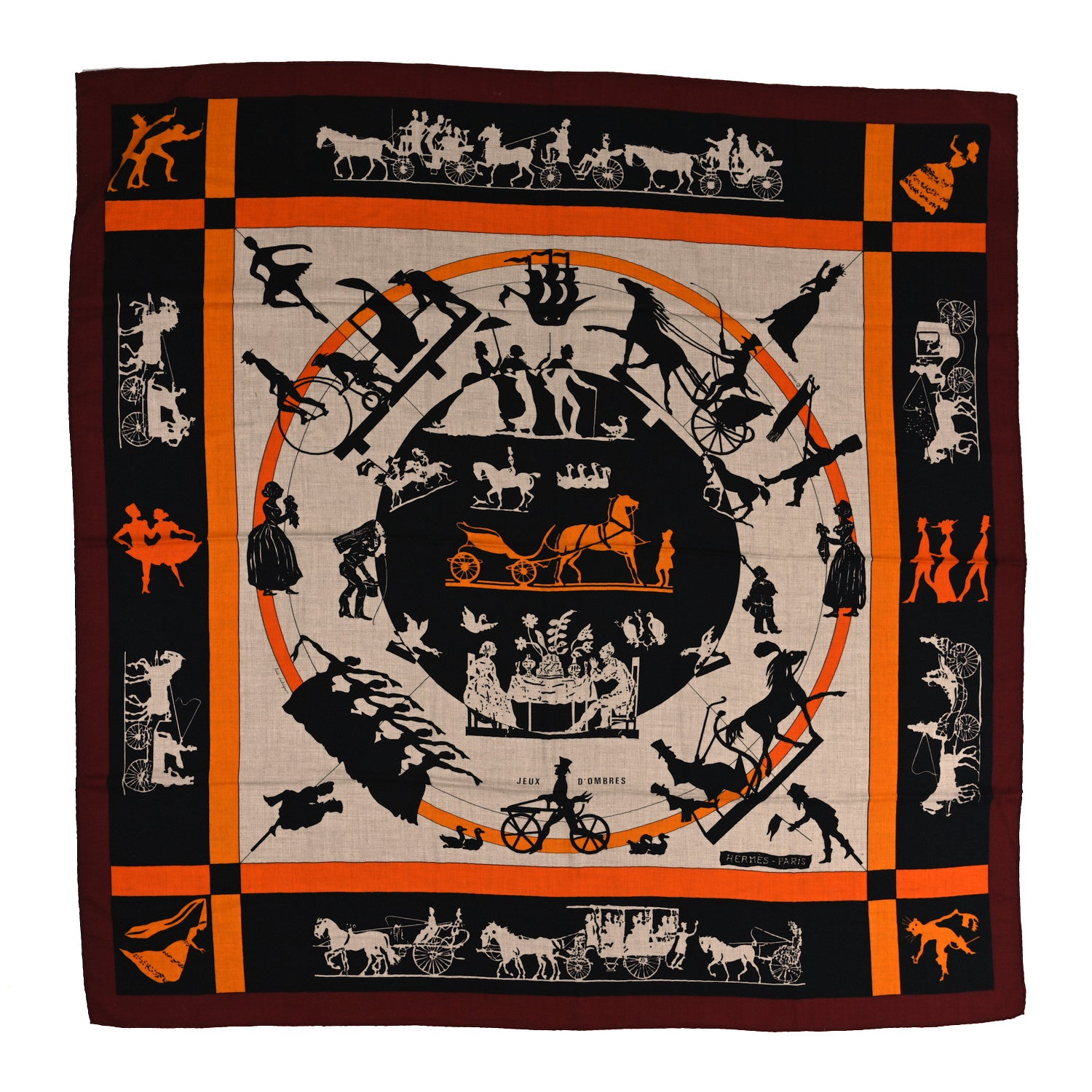 Hermes Cashmere Silk Jeux d'Ombres Shawl 140 1 of 4