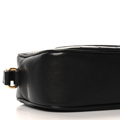 Gucci Sakai Be Green Calfskin Diagonal Stitched Small Blondie Shoulder Bag Black 9 of 10