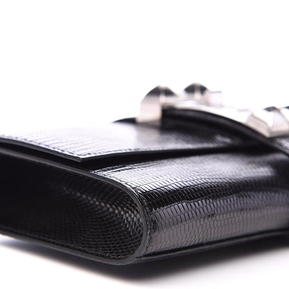 Hermes Lizard Medor Clutch 23 Black 7 of 11