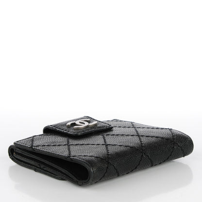 Chanel Caviar Outdoor Ligne French Wallet Black 4 of 8