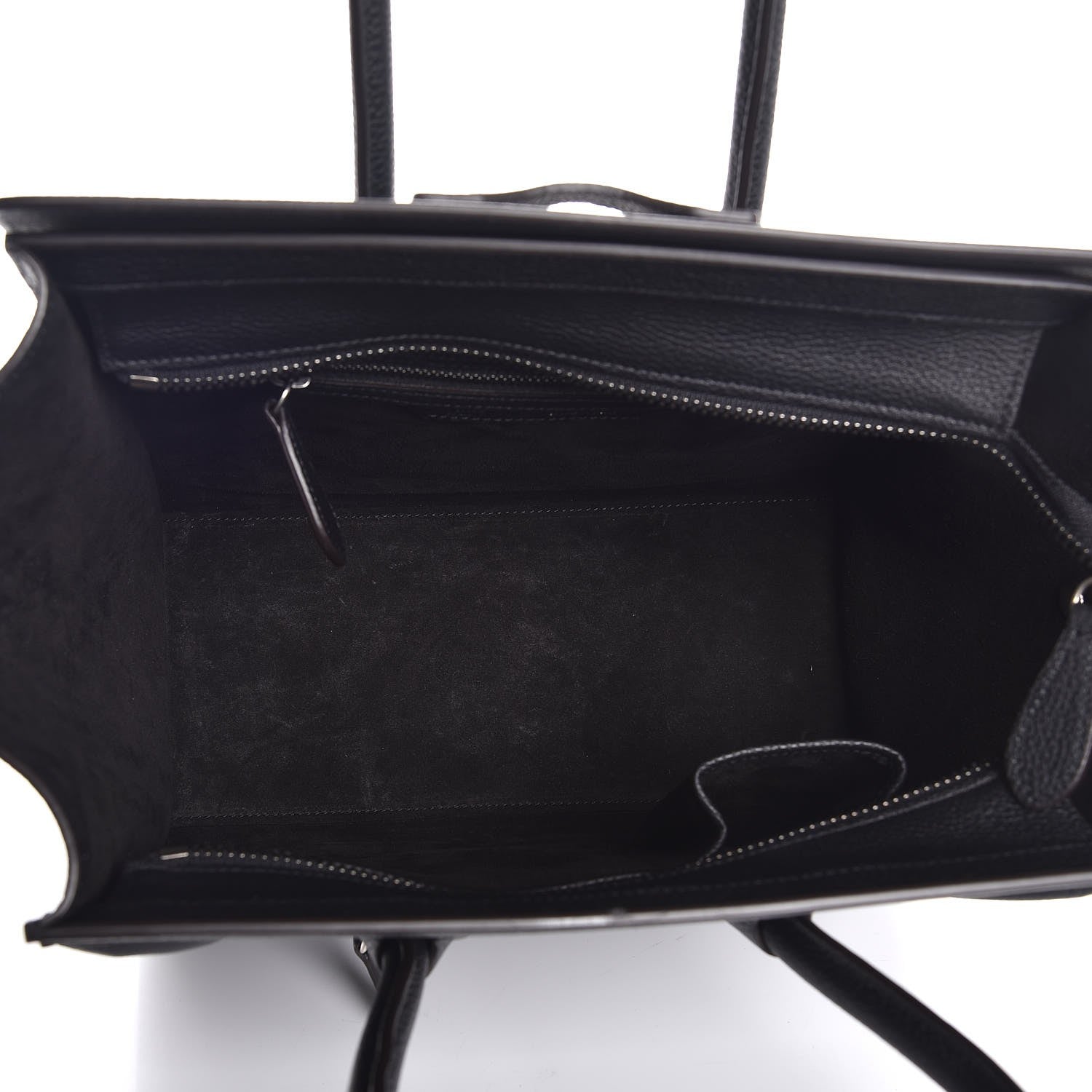 Celine Drummed Calfskin Micro Luggage Black 5 of 7