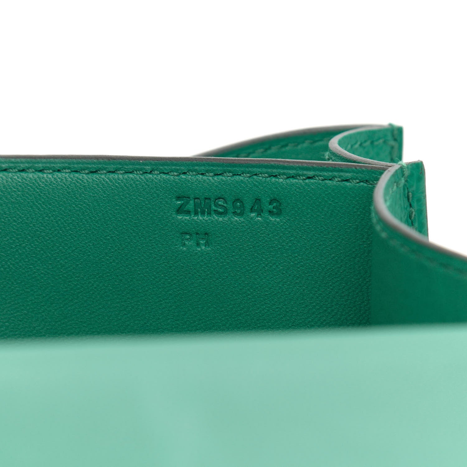 Hermes Epsom Enamel Constance 24 Vert Jade Bleu Brume 7 of 9