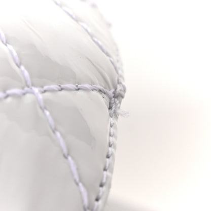 Chanel Patent Quilted CC Turnlock Sandals 40.5 White 11 of 14