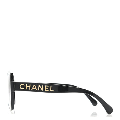 Chanel Acetate Polarized Square Sunglasses 5408 Black 3 of 4