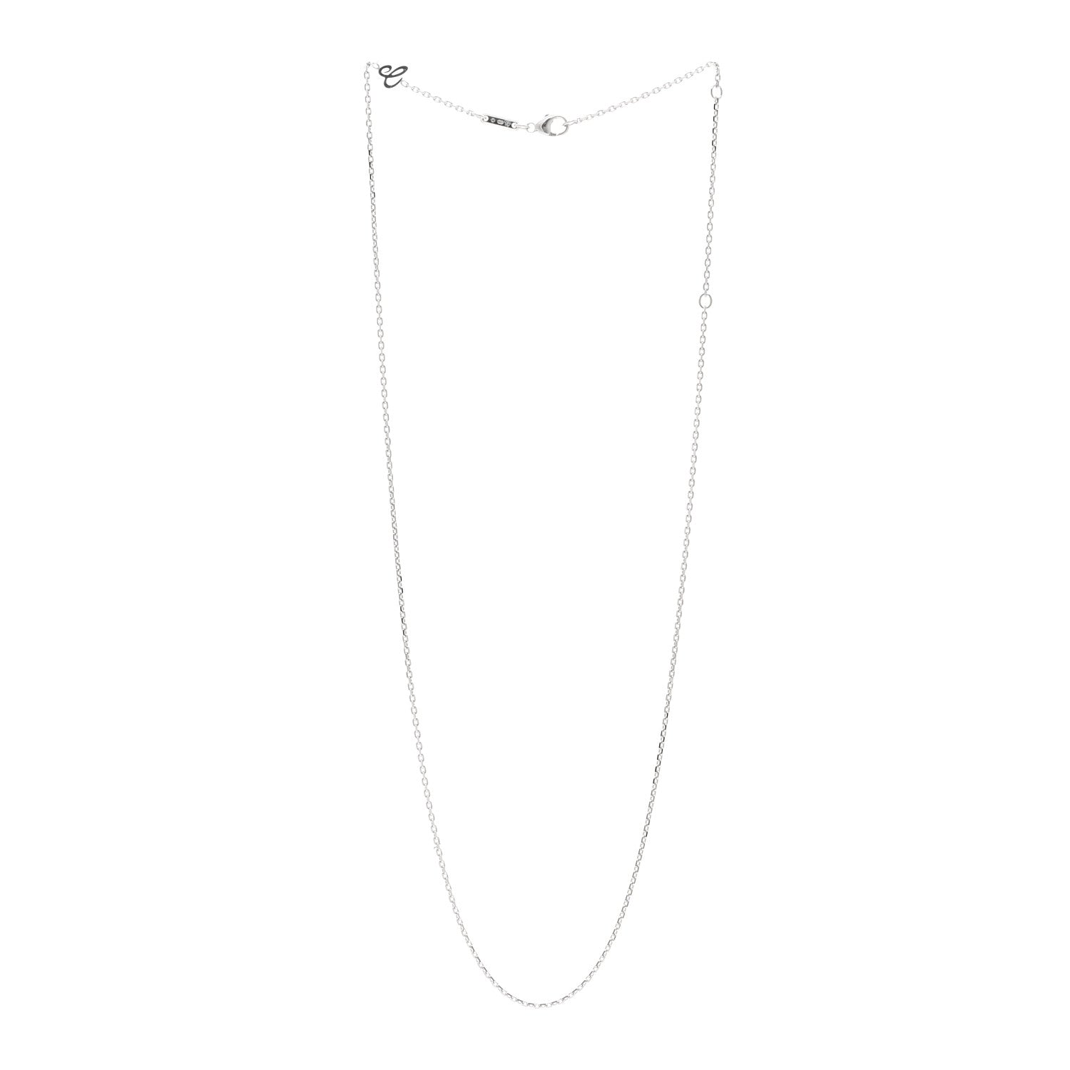 Chopard 18K White Gold 2mm Chain Necklace 3 of 4