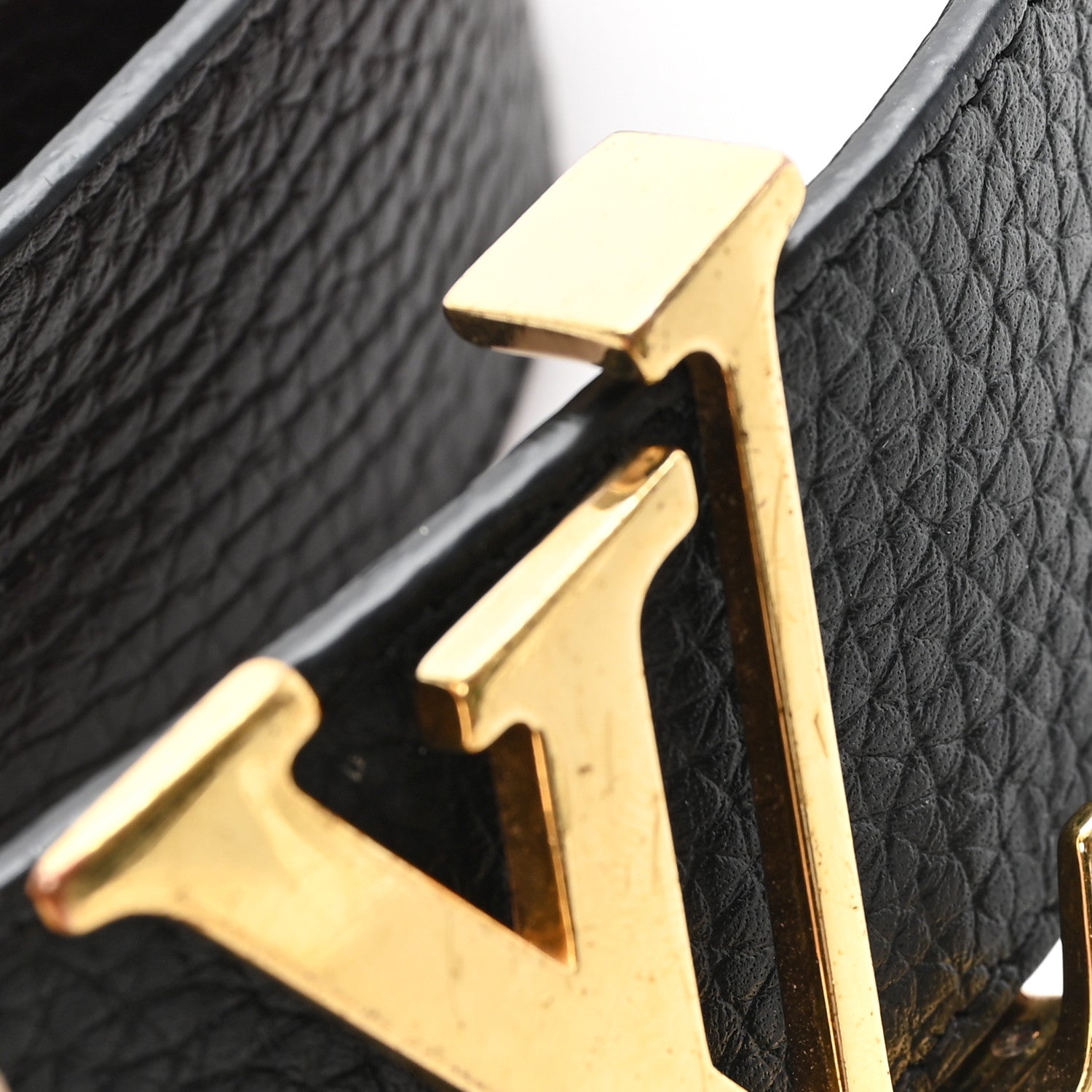 Louis Vuitton Taurillon Calfskin 30mm LV Initiales Reversible Belt 95 38 Black Red 5 of 5