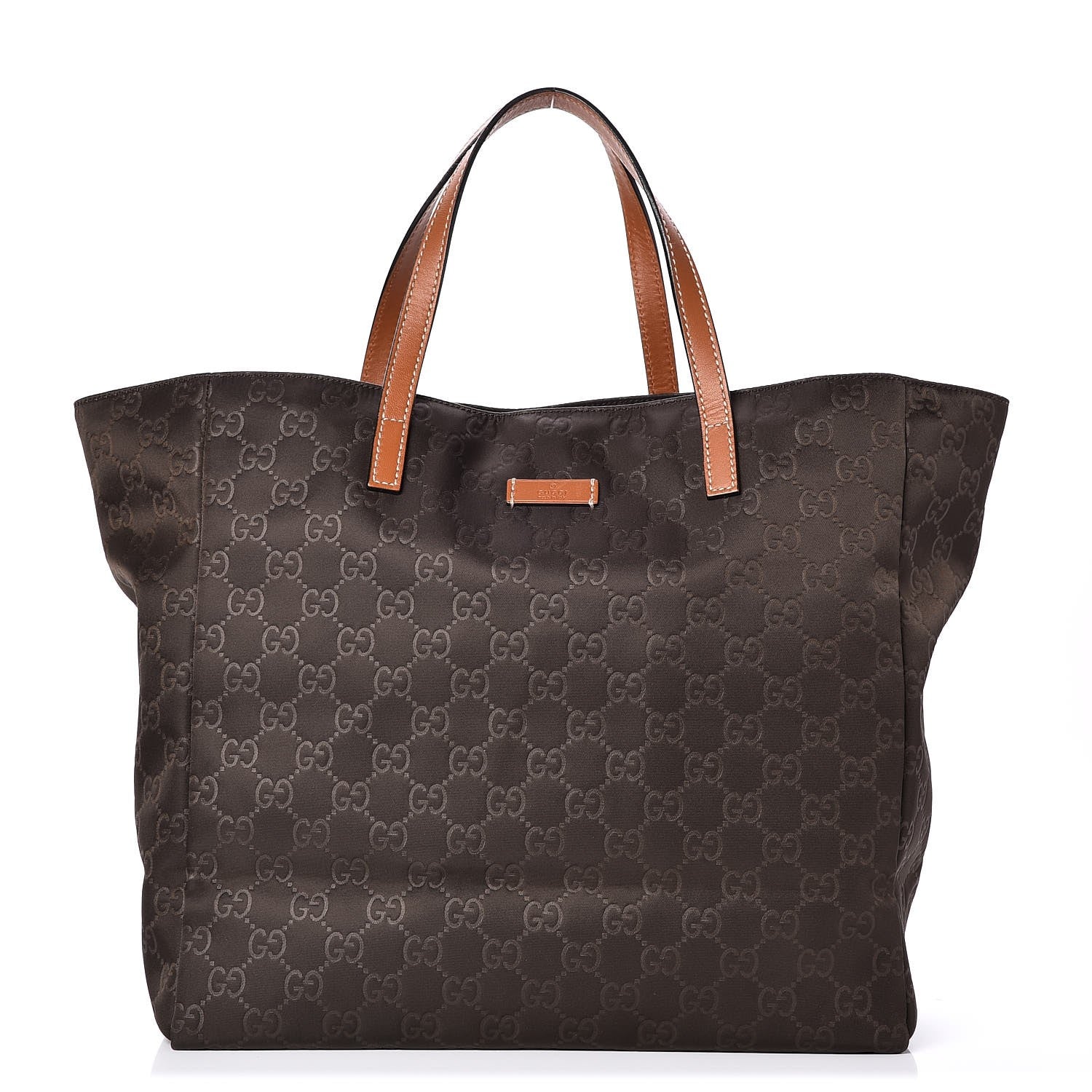 Gucci Nylon Monogram Medium Tote Brown 1 of 7