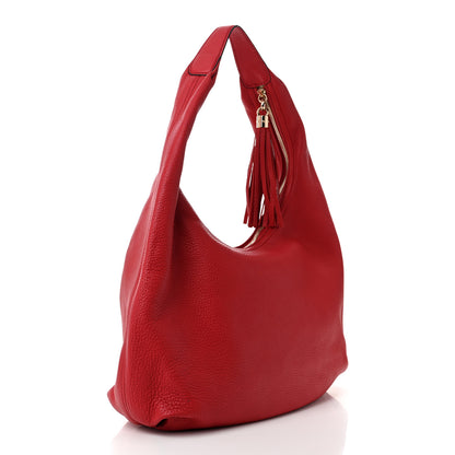 Gucci Pebbled Calfskin Soho Hobo Red 3 of 11