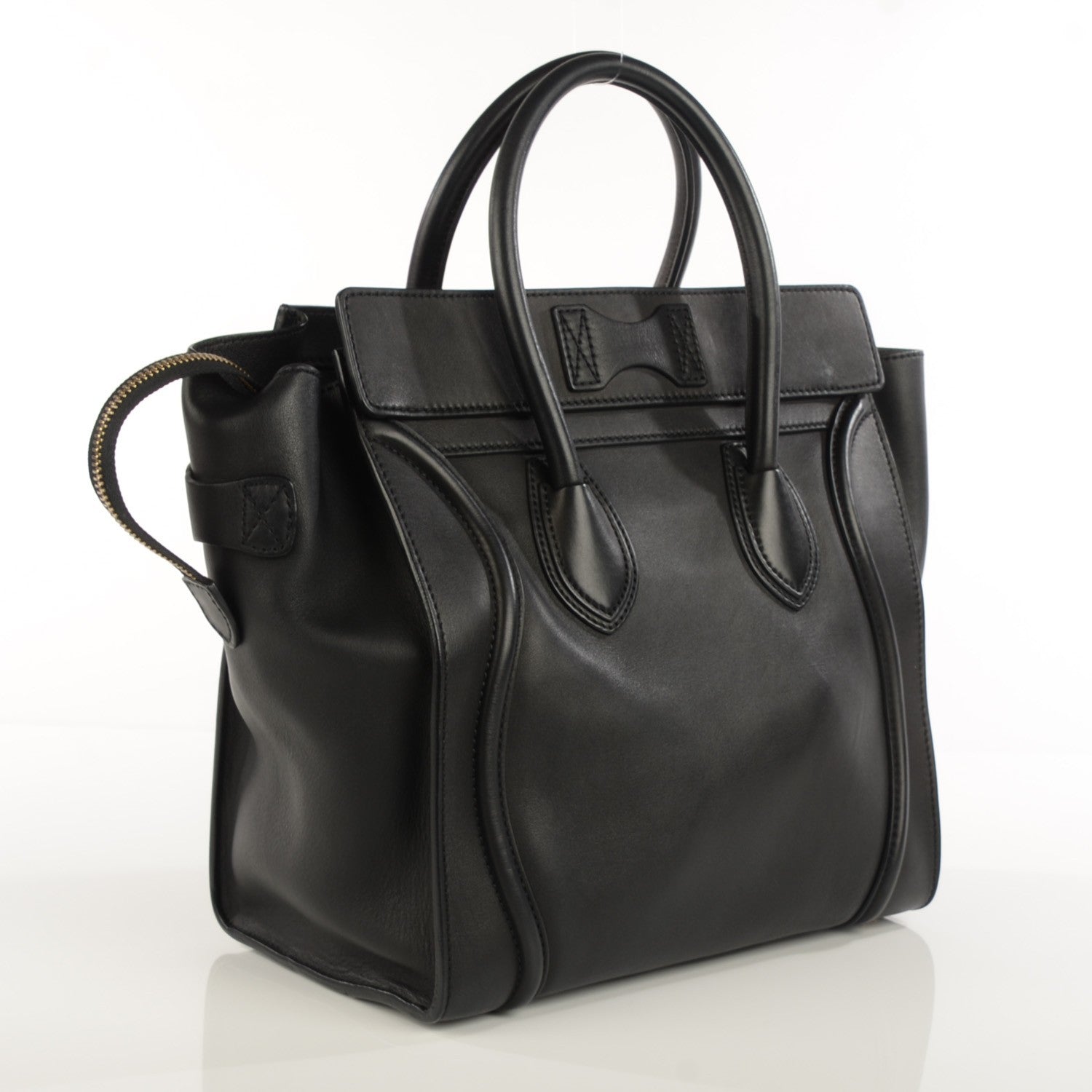 Celine Smooth Calfskin Mini Luggage Black 3 of 8