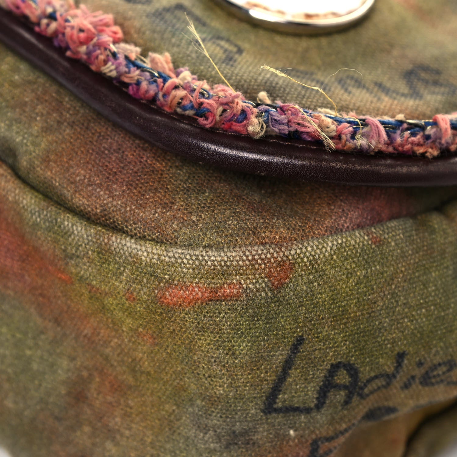 Chanel Washed Toile Graffiti On The Pavements Messenger Khaki Multicolor 9 of 12