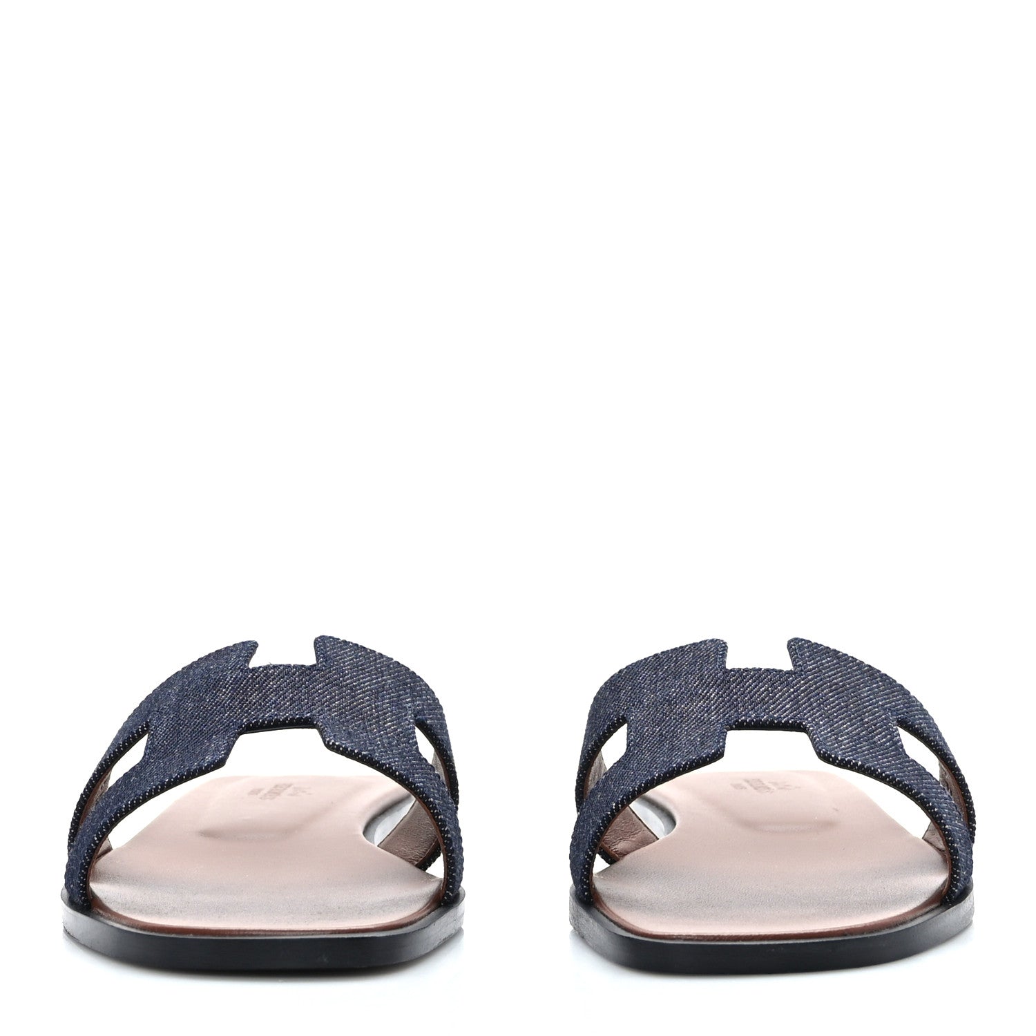 Hermes Denim Canvas Oran Sandals 38 Bleu Brut 2 of 9