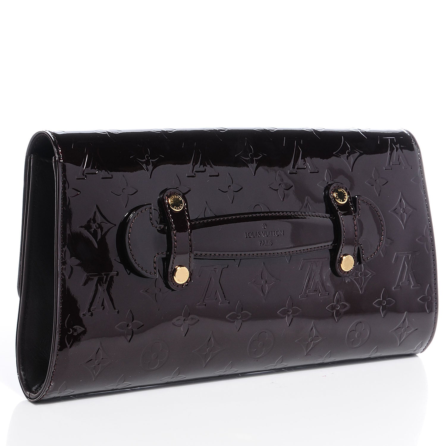 Louis Vuitton Vernis Robertson Clutch Amarante 3 of 9