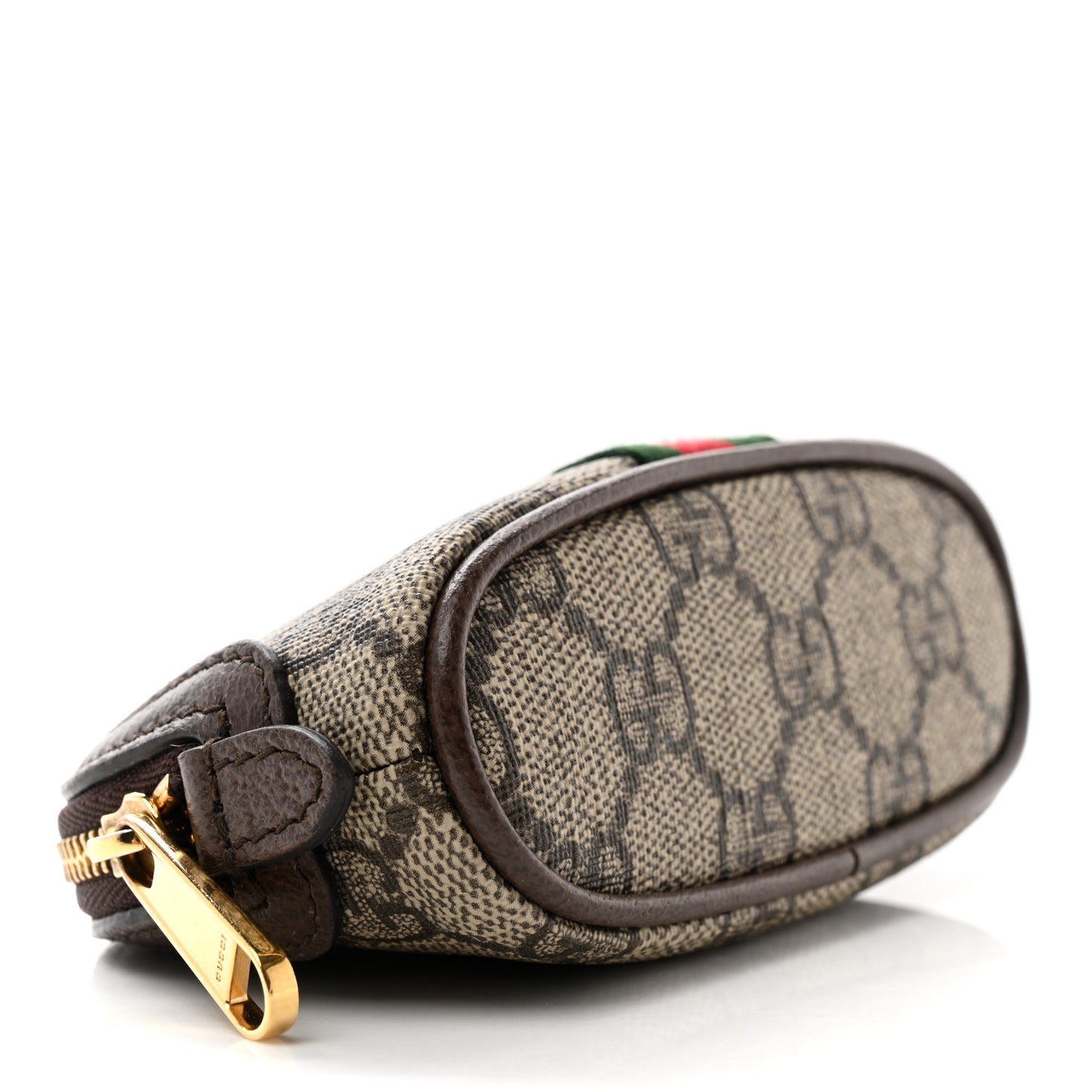 GG Supreme Monogram Web Ophidia Dome Key Pouch Beige New Acero