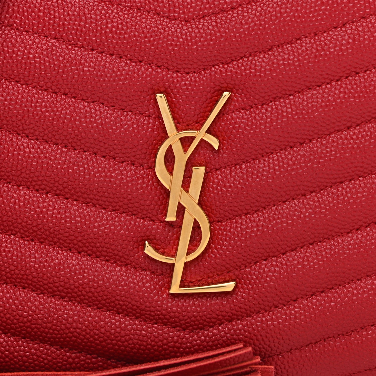 Saint Laurent Grain De Poudre Matelasse Monogram Mini Lou Camera Bag Eros Red 8 of 10