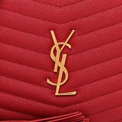 Saint Laurent Grain De Poudre Matelasse Monogram Mini Lou Camera Bag Eros Red 8 of 10