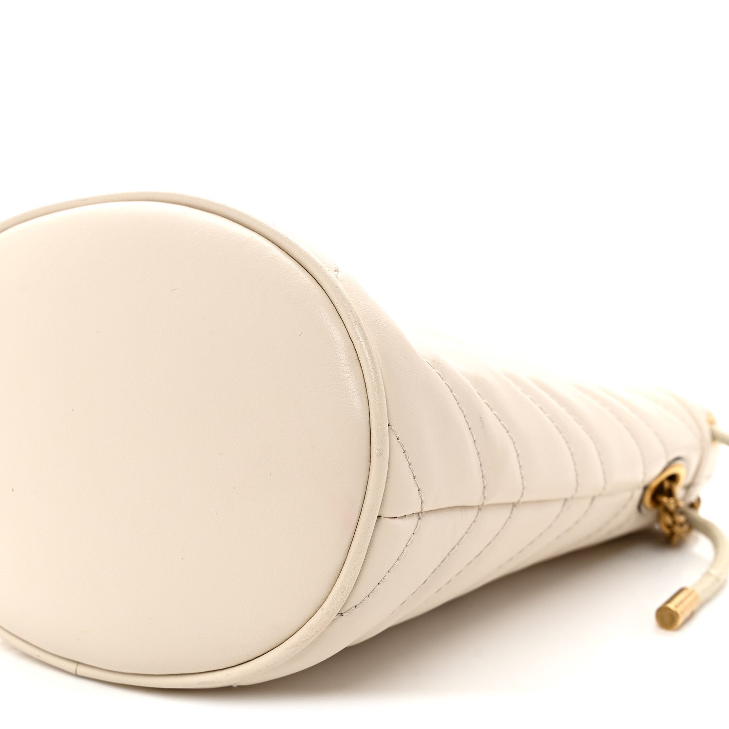 Gucci Calfskin Matelasse Mini GG Marmont 2.0 Bucket Bag White 10 of 10