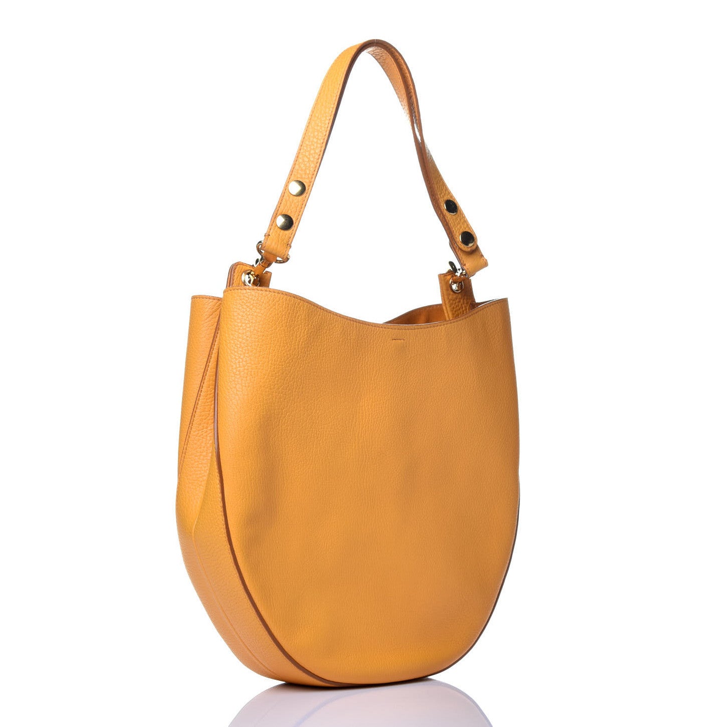 Celine Crisped Calfskin Medium Hobo Bag Saffron 3 of 11