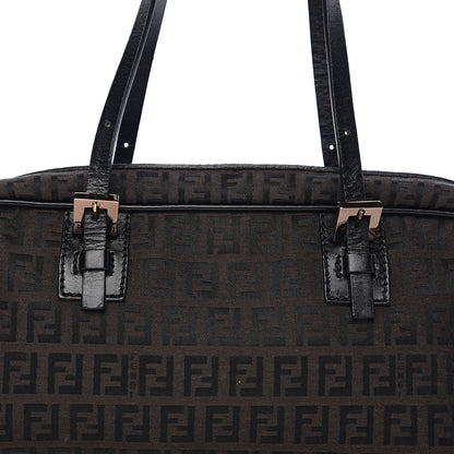 Fendi Zucchino Small Buckle Tote Brown 6 of 8