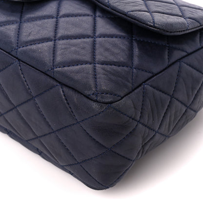 Chanel Lambskin Quilted Jumbo Single Flap Navy 11 of 12