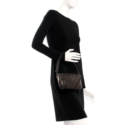 Chanel Calfskin Quilted Cambon Pochette Brown 2 of 10