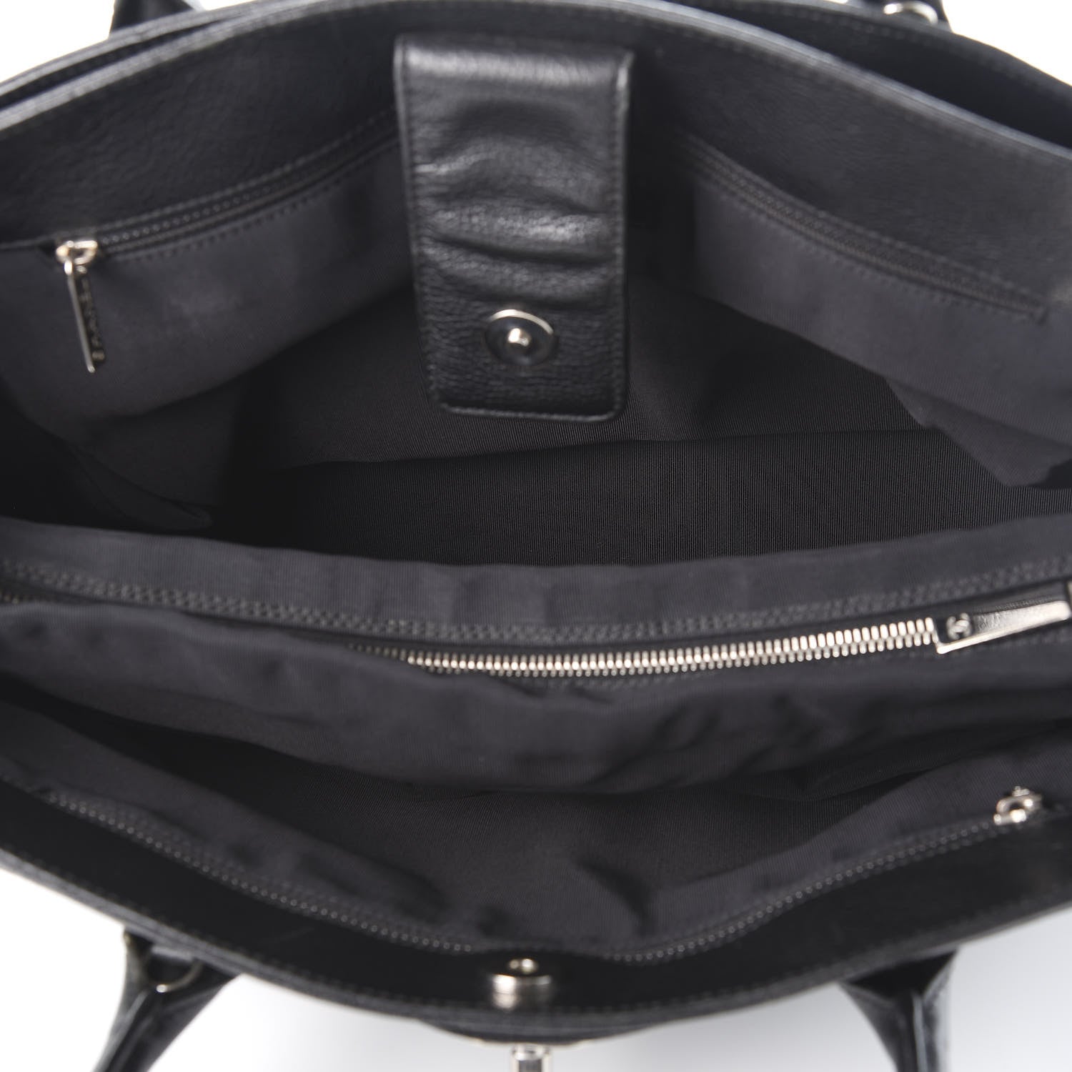 Chanel Calfskin Cerf Executive Shopper Tote Black 5 of 11