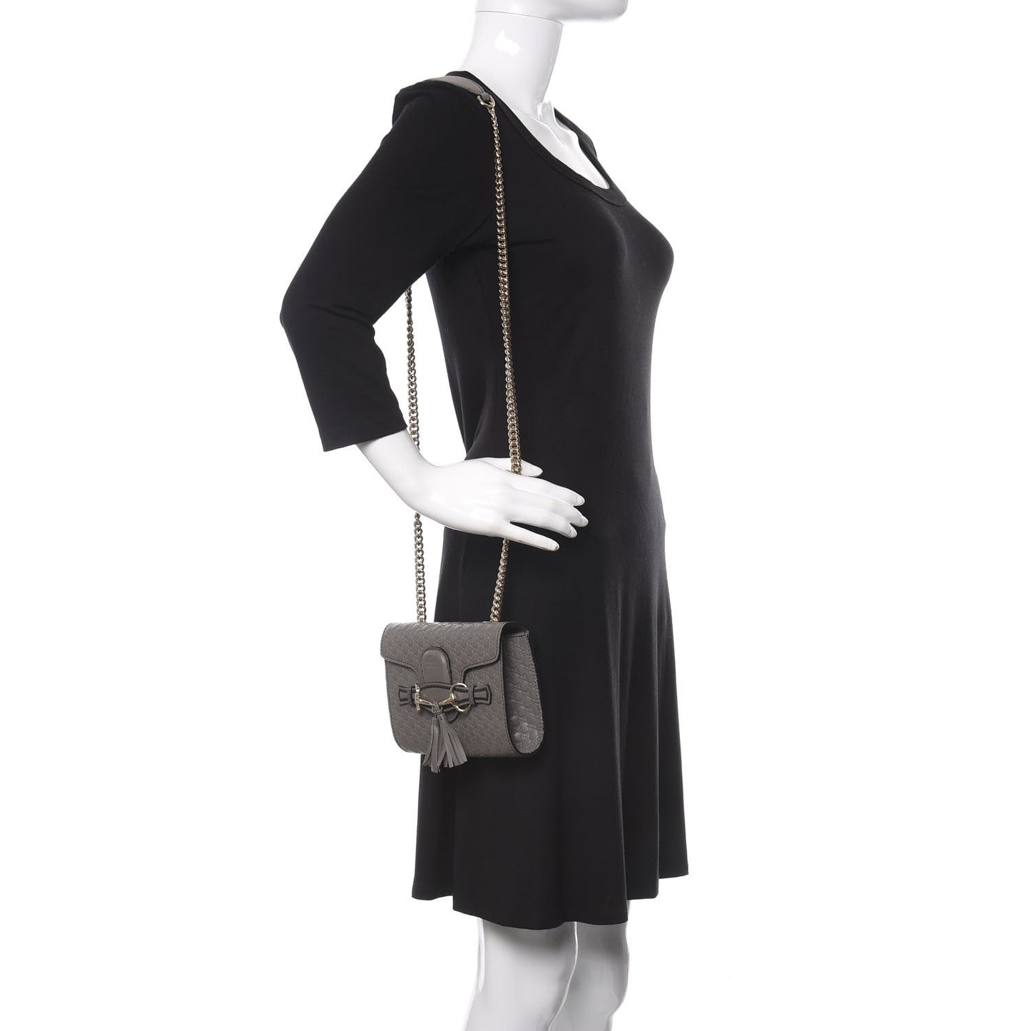 Soft Microguccissima Mini Emily Chain Shoulder Bag Loess