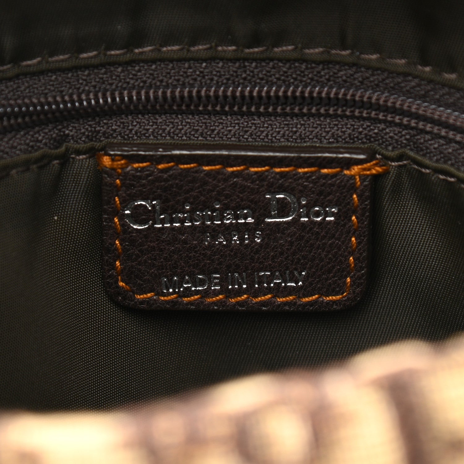 Christian Dior Monogram Buckle Hobo Marron Fonce 6 of 12