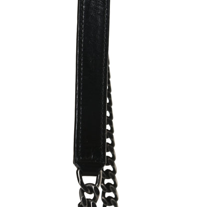 Saint Laurent Crinkled Calfskin Matelasse Monogram Large Niki Chain Satchel Black 12 of 14