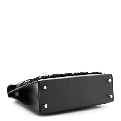 Hermes Tadelakt Sombrero Box Pampilles Mini Kelly Sellier 20 Black 7 of 19
