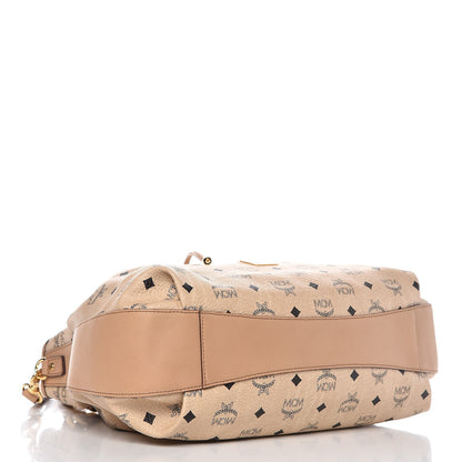 MCM Visetos Medium Drawstring Shopper Beige 6 of 20