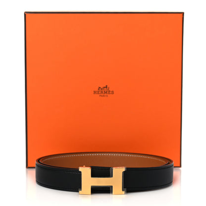 Hermes Swift Epsom 24mm Mini Constance H Belt 80 Black Gold 7 of 7