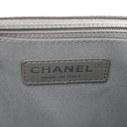 Chanel Metallic Calfskin Quilted Large Boy Flap Silver 7 of 12