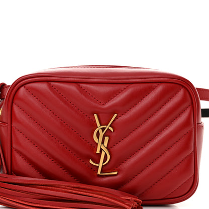 Saint Laurent Calfskin Matelasse Monogram Lou Belt Bag Rouge Eros 8 of 13