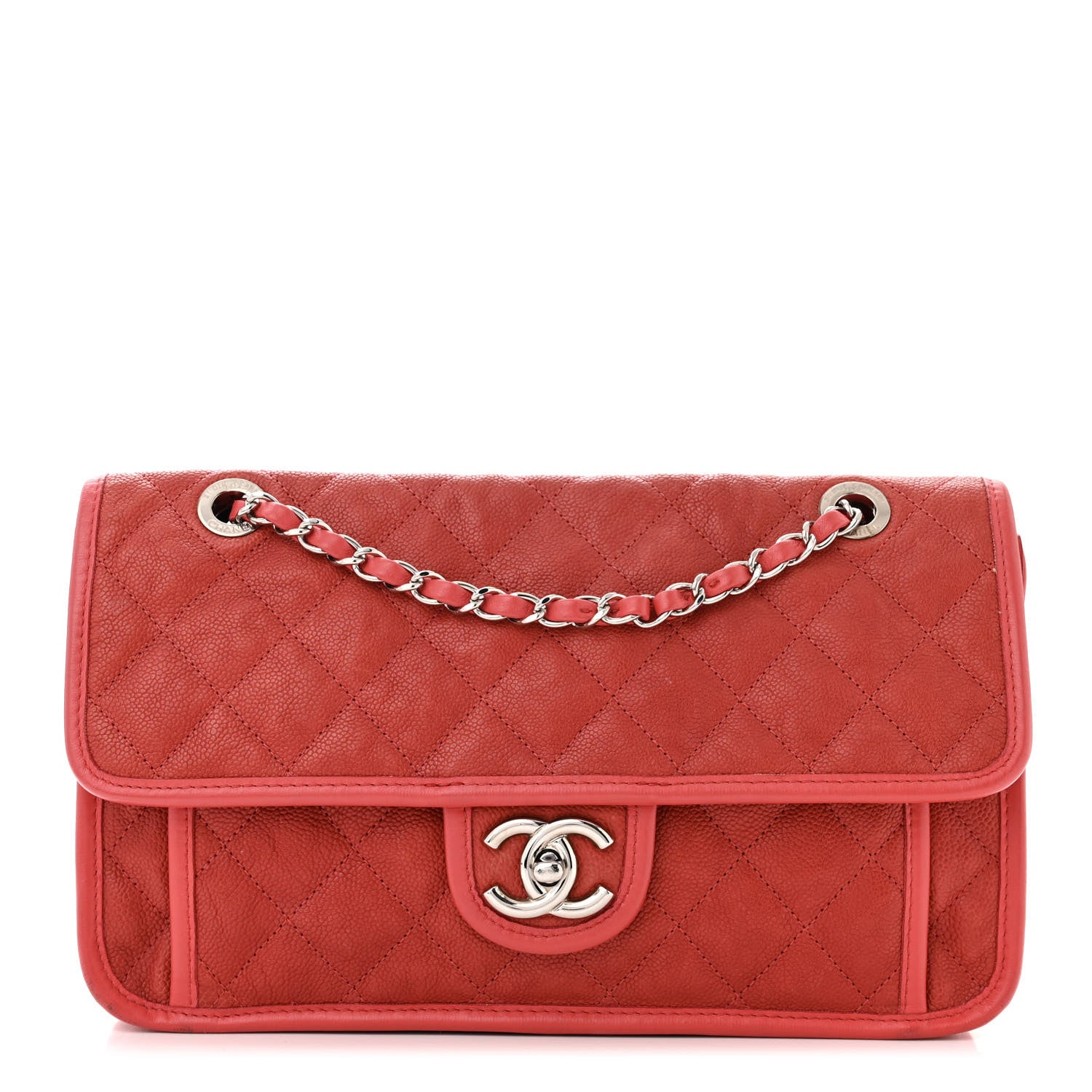 Chanel Caviar Quilted Medium French Riviera Flap Red 1 of 12