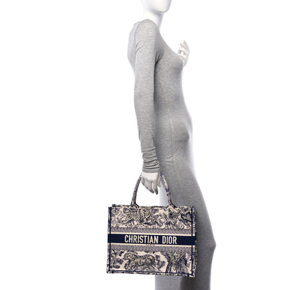 Christian Dior Canvas Embroidered Medium Dioriviera Toile De Jouy Book Tote White 2 of 11