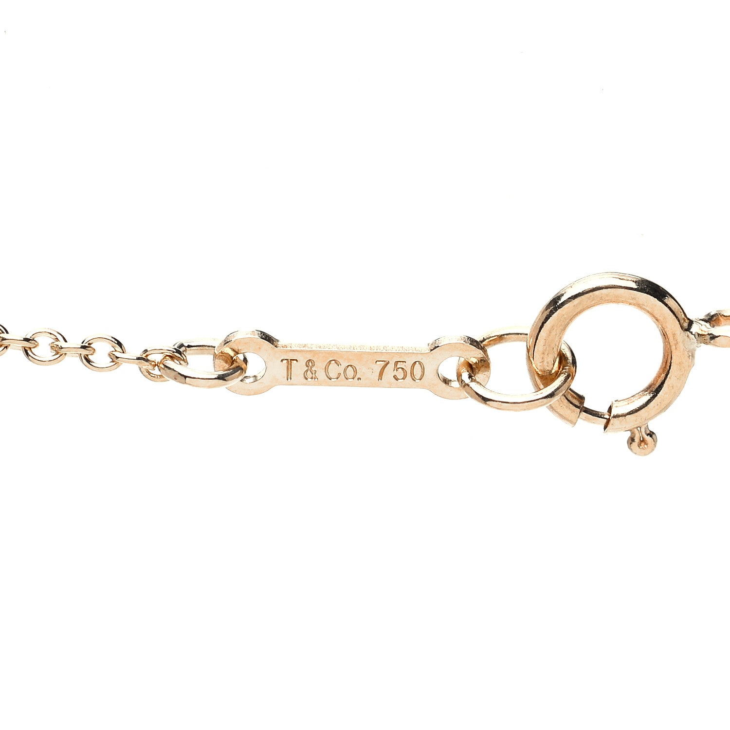 Tiffany 18K Yellow Gold Sapphire Small Victoria Necklace 7 of 10