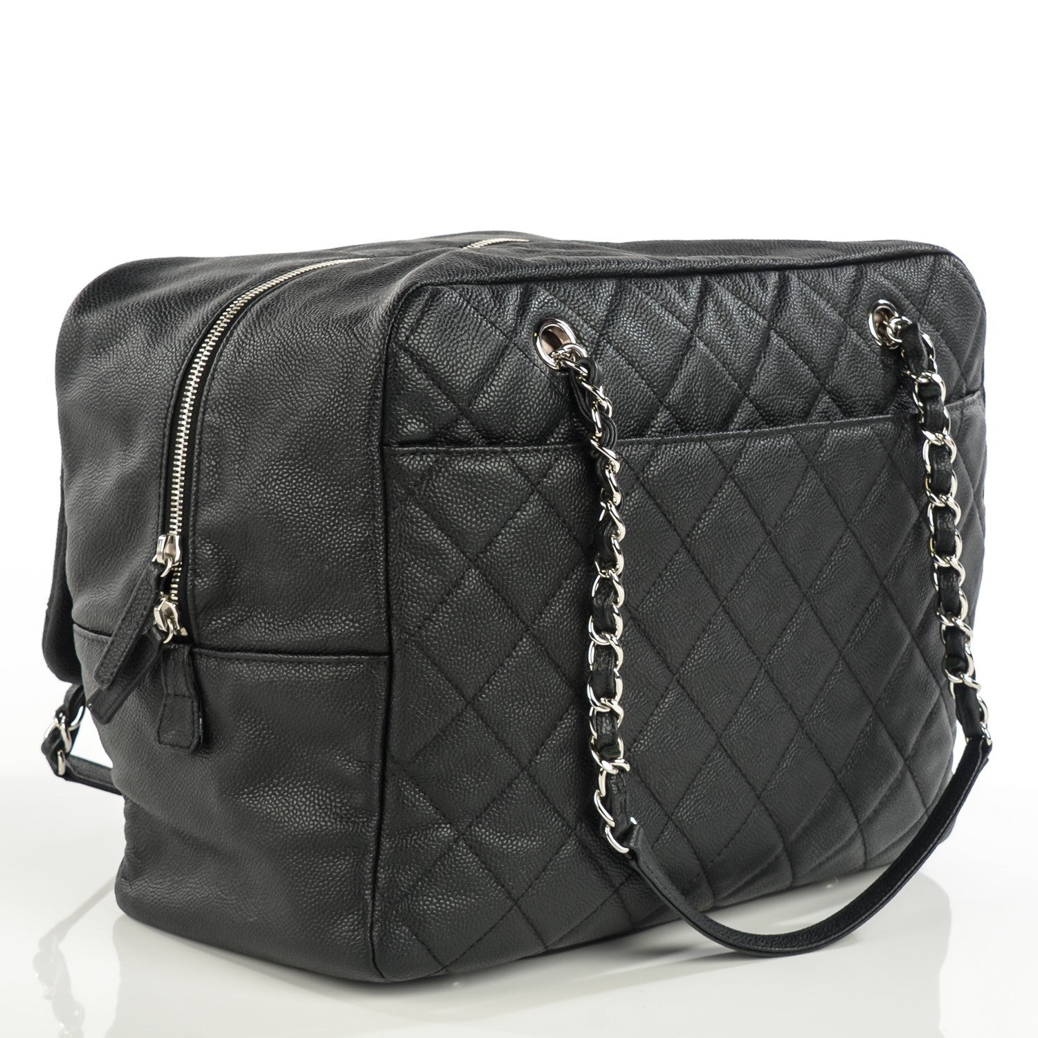 Chanel Caviar Quilted Travel Flap Tote Black 3 of 7