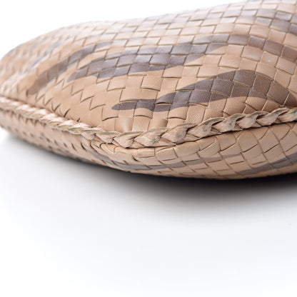 Bottega Veneta Nappa Snakeskin Intrecciato Medium Veneta Tiger Print Hobo Maple 5 of 10