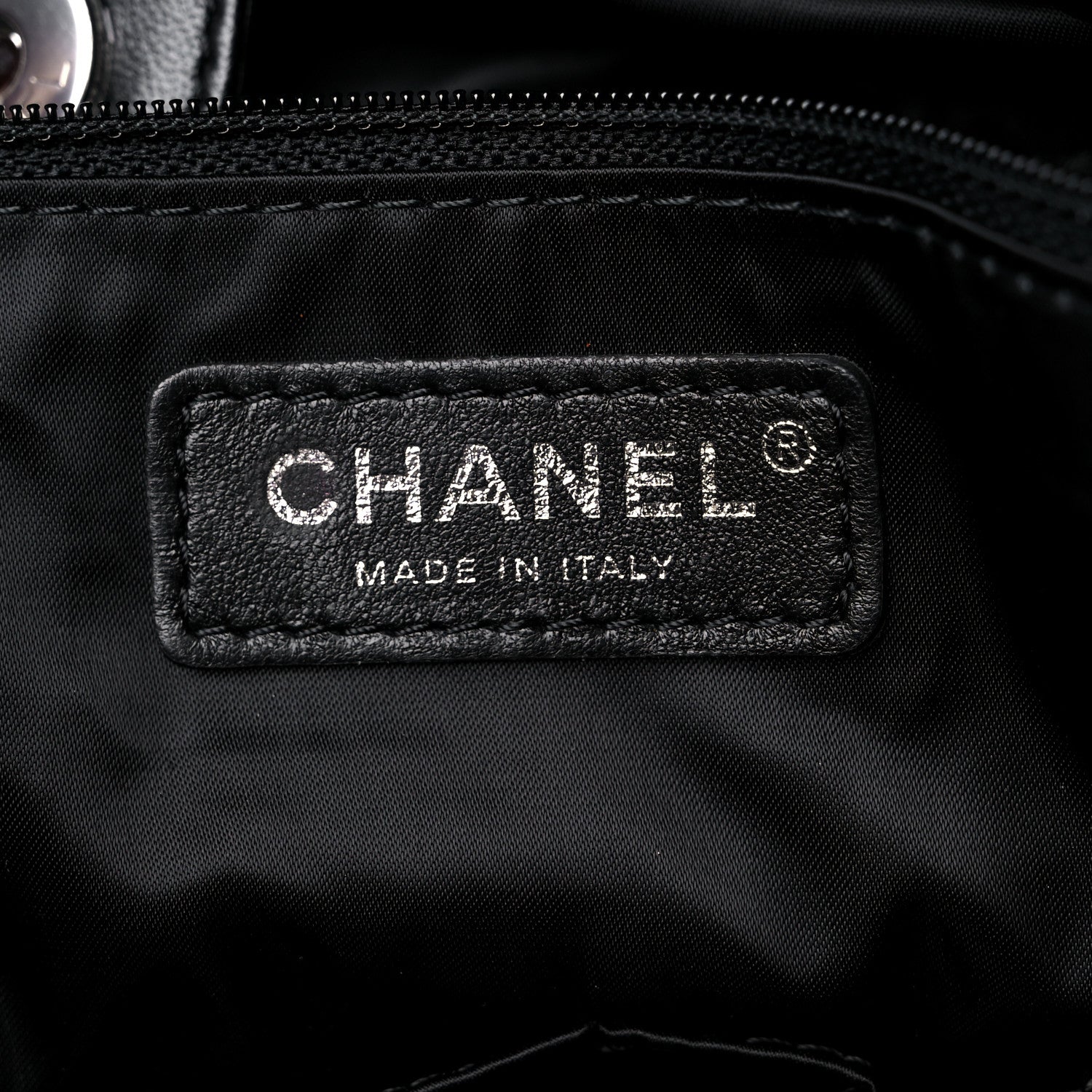 Chanel Knit Metallic Lambskin Large Shopping Tote Black 6 of 9