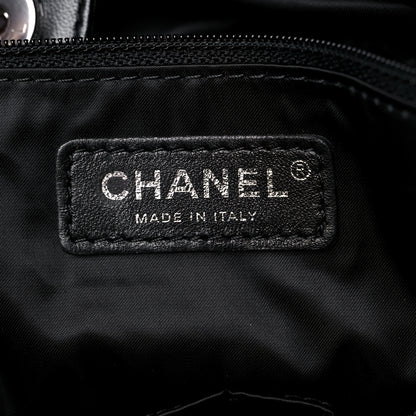 Chanel Knit Metallic Lambskin Large Shopping Tote Black 6 of 9