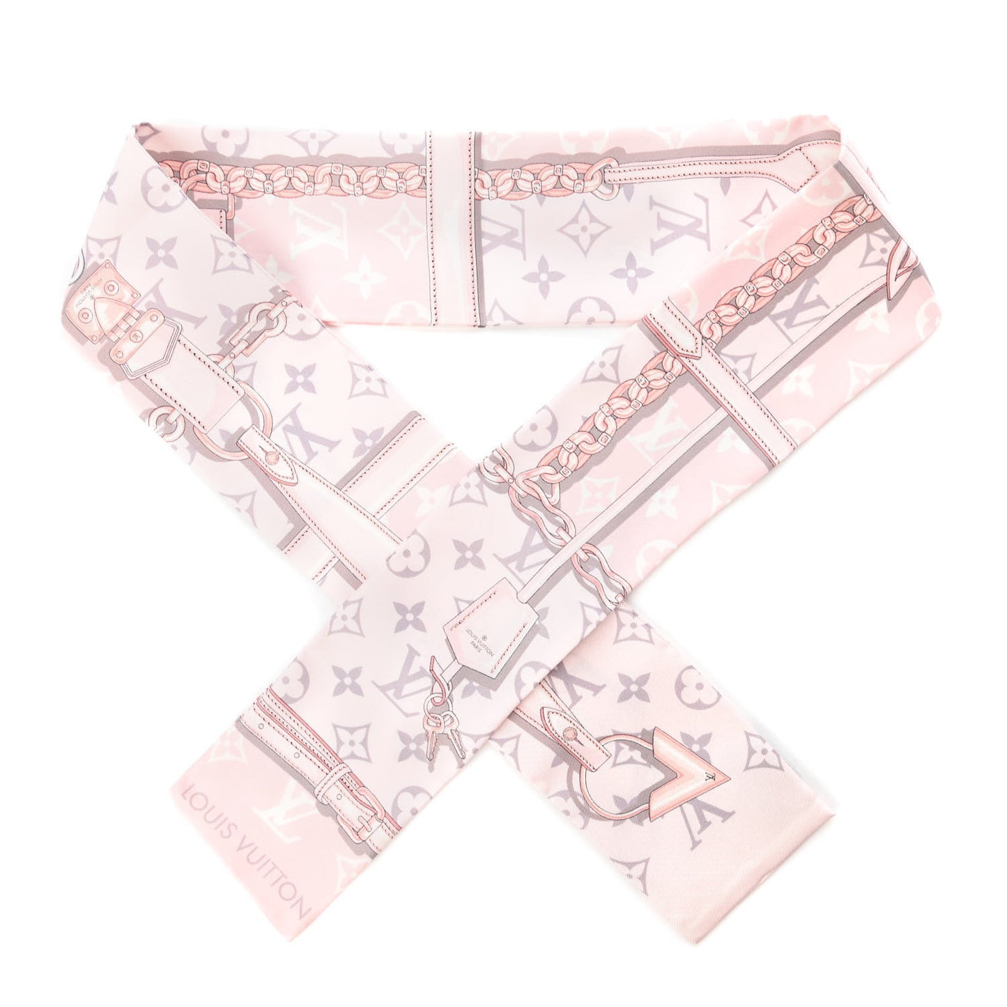 Silk Monogram Confidential Bandeau Light Pink