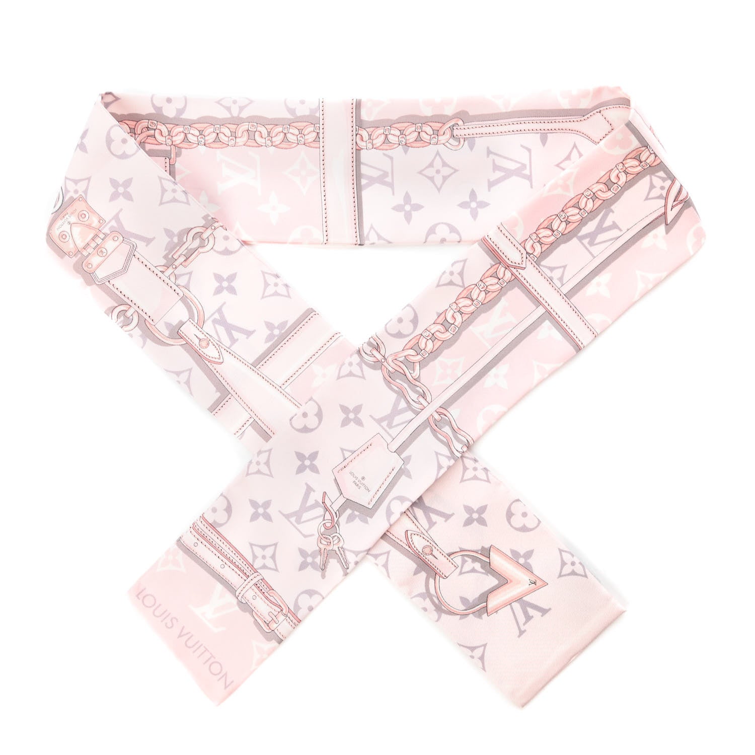Louis Vuitton Silk Monogram Confidential Bandeau Light Pink 1 of 4