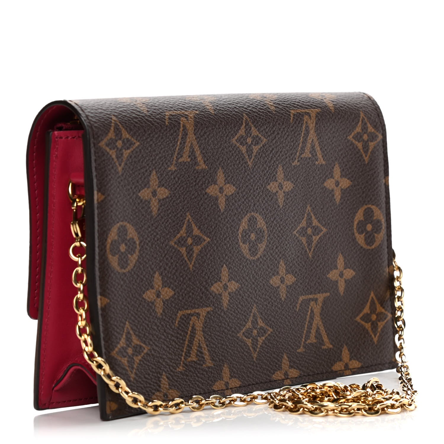 Louis Vuitton Monogram Flore Chain Wallet Fuchsia 3 of 11