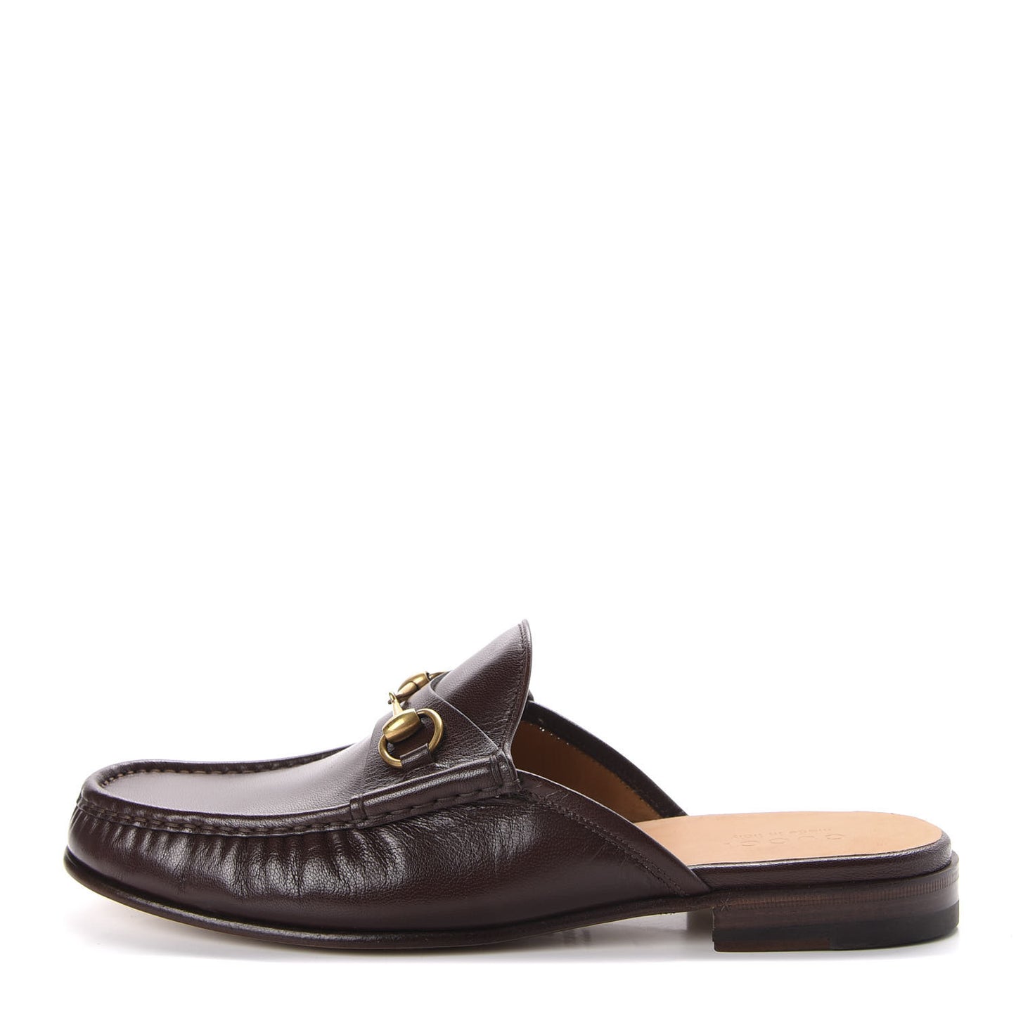 Goatskin Mens Horsebit Slippers 12 Light Brown