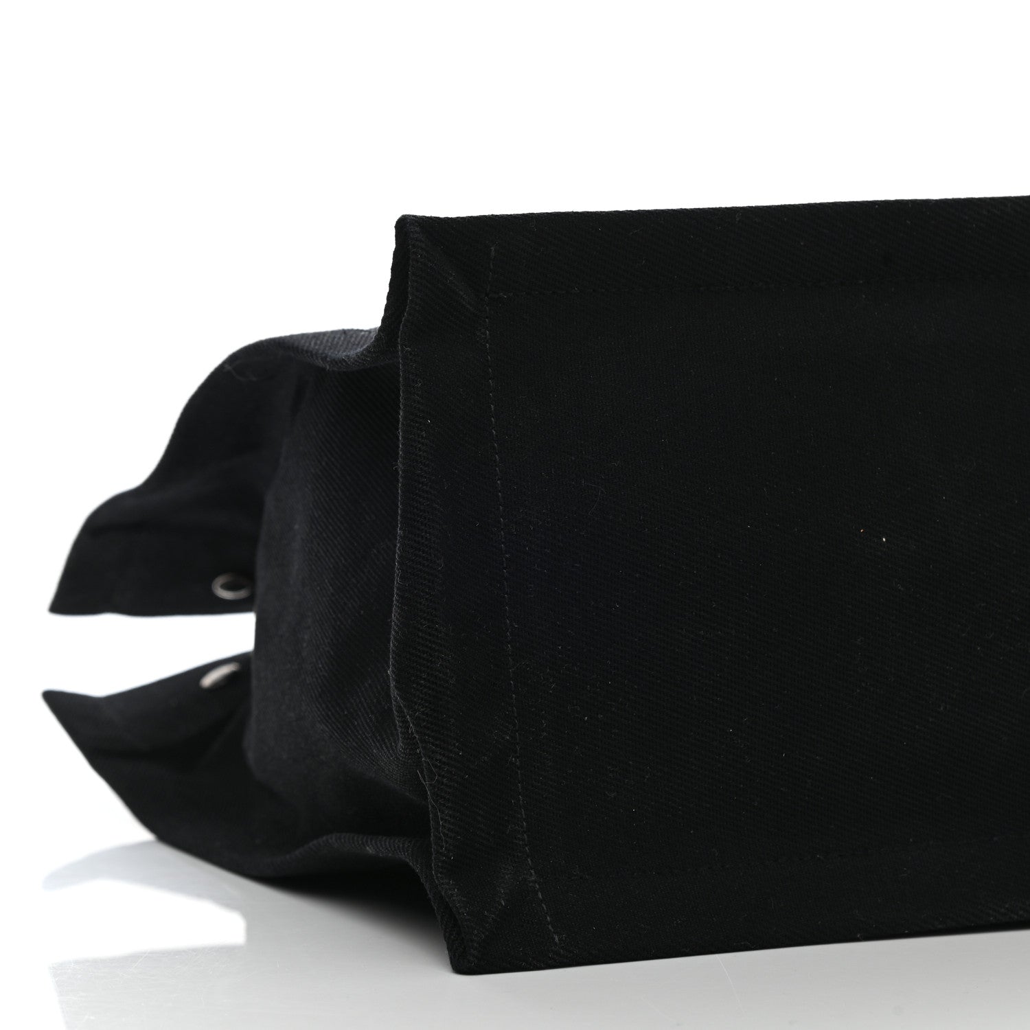 Saint Laurent Linen Calfskin Rive Gauche North South Tote Black 7 of 8